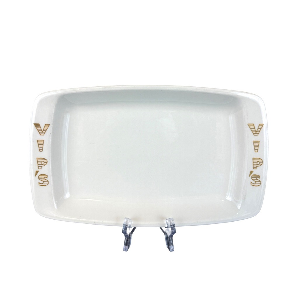 VTG Set of THREE Mark Buffalo Ceramic VIPs‎ Restaurant Serving Trays Platters